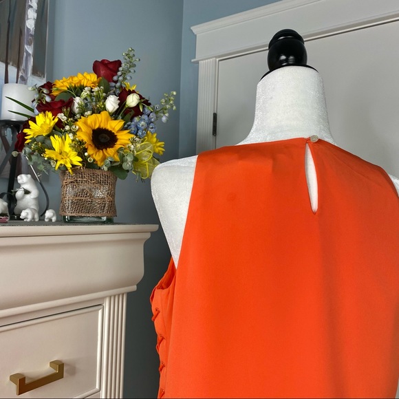 Ralph Lauren Orange Sleeveless Shoelace Stitch Top - Picture 7 of 10